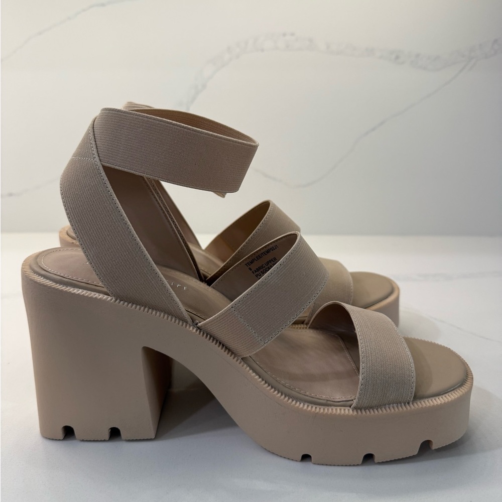 Madden Girl Cream Platform Sandals